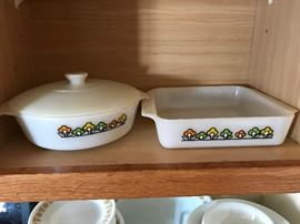 Fire King Summerfield casserole and cake dish