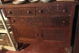 Antique oak buffet