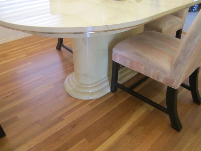 DINING ROOM TABLE BY WEIMAN GOATSKIN TABLE