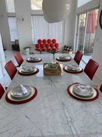 Large marble top Dinning table 