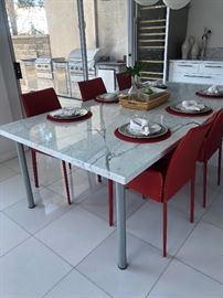 Marble top dining table 