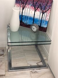 Milo Baughman chrome nesting tables 