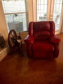 Leather recliner 