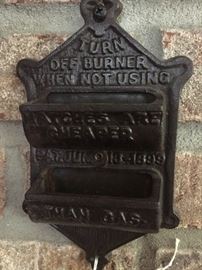 Antique match holder