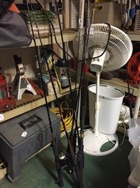 Selection of rods and reels 