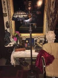 BRONZE TIFFANY STYLE FLOOR LAMP $100