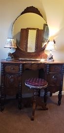 Victorian Dresser and Stool