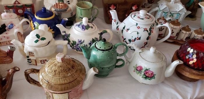 lots of tea pots