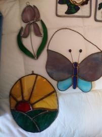 Hand made stain glass pieces