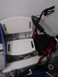 Bathroom chair and wheelchair