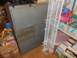 Metal file cab/desk