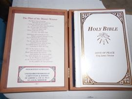 Bible in wood box