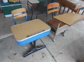 Mid-century kids school desks