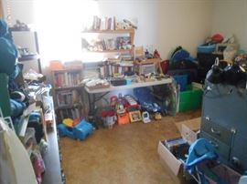 Many many kids toys, pop up tunnels, metal file/desk