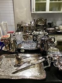 Lots of Silver Plate Serving Pieces