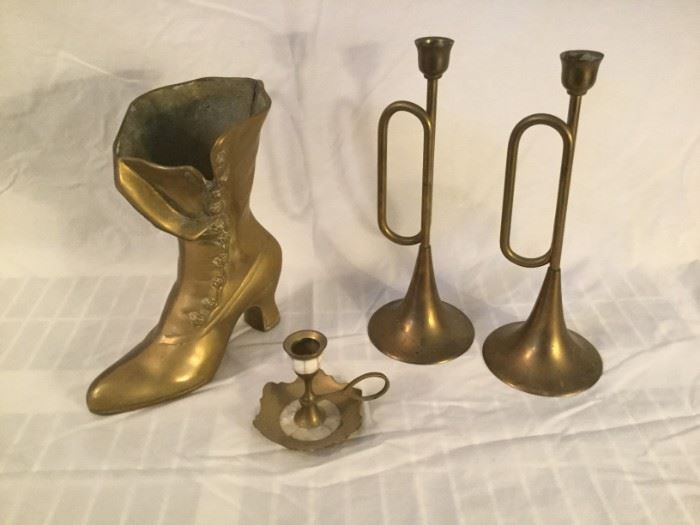 Brass Shoe Planter and More https://ctbids.com/#!/description/share/115606
