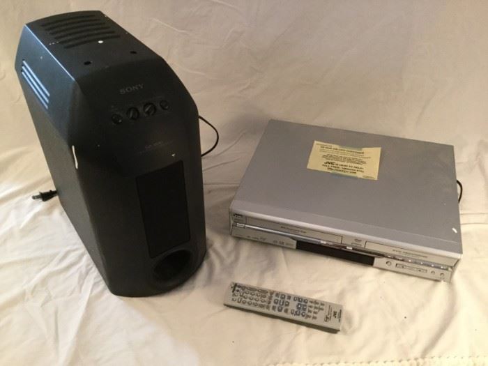 DVD-VHS Player/Recorder and Sony Super Woofer https://ctbids.com/#!/description/share/115756