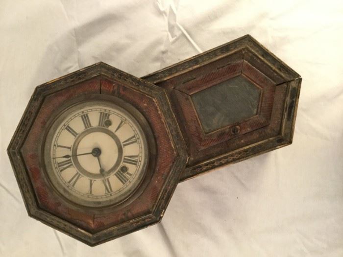 Old Wood Case Pendulum Clock https://ctbids.com/#!/description/share/115767