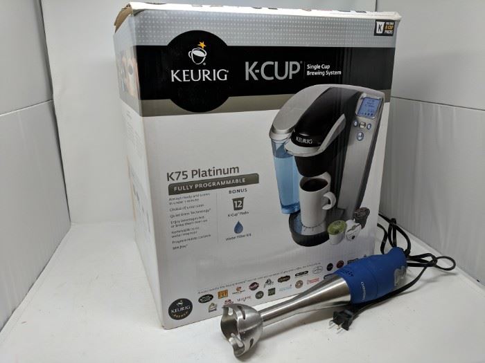  Keurig Coffee Maker and Immersion Blender https://ctbids.com/#!/description/share/115842