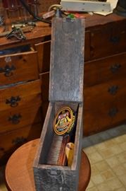 Antique Wooden Shoe Shine Box circa mid-1800's