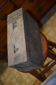 Antique Wooden Shoe Shine Box circa mid-1800's