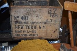 Antique Wooden Box with Great Writing on the Ends of the Box!