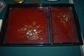 Lacquer Ware Trays - set of 3