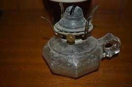 Antique "Finger" Style Oil Lamp