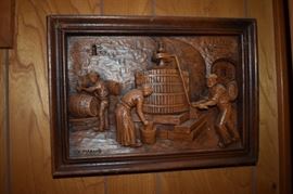 Beautiful Highly Carved Antique Art "in 3d"  including Frame is completely Hand Carved!