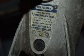 Vintage Craftsman 1/2" Electric Drill