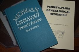 Vintage Books of Genealogy of the States of Michigan and Pennsylvania