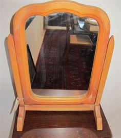 simple wooden framed mirror