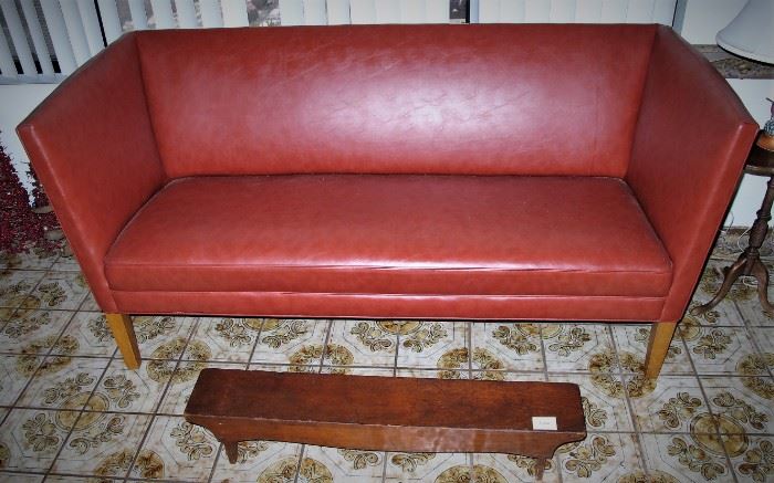 Mid-century couch and pot stool