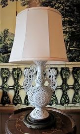 lacey porcelain lamp