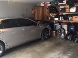 Toyota in garage