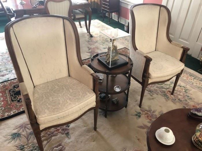  Two Victorian High Back Chairs