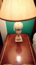 Two Matching Alabaster Lamps