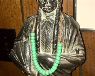 Signed Indian bust of Sitting Bull