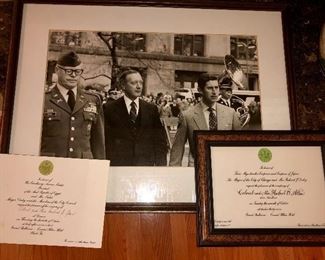 Prince Charles, Col. Allen photo and two related photos