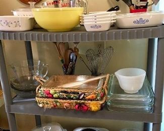 Various casserole dishes and covers