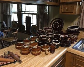 Drip glazed pottery by various makers