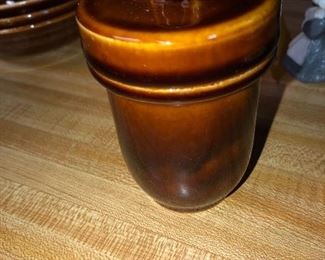 This is an English made jar with screw in lid.  Assume this is a tea caddy also. 