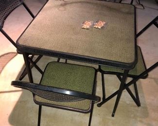 Vintage card table and chairs