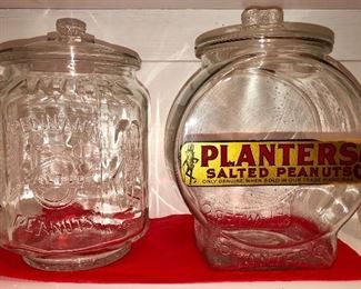 Old planters peanut jars