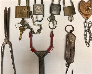 Collection of pad locks
