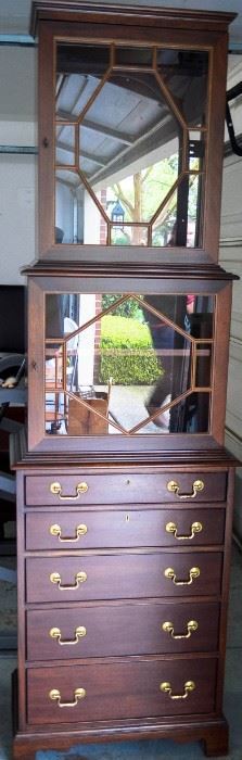 Cabinet curio pair by Hickory Chair