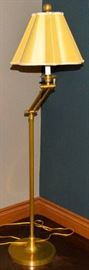 Lamp floor brass with adjustable arm