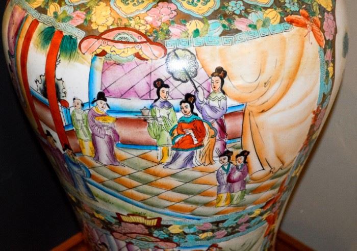 Vase floor Jingdezhen porcelain up close