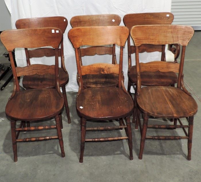 SET OF 6 COUNTRY CHAIRS