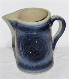 SALT GLAZE HUMMINGBIRDS PITCHER